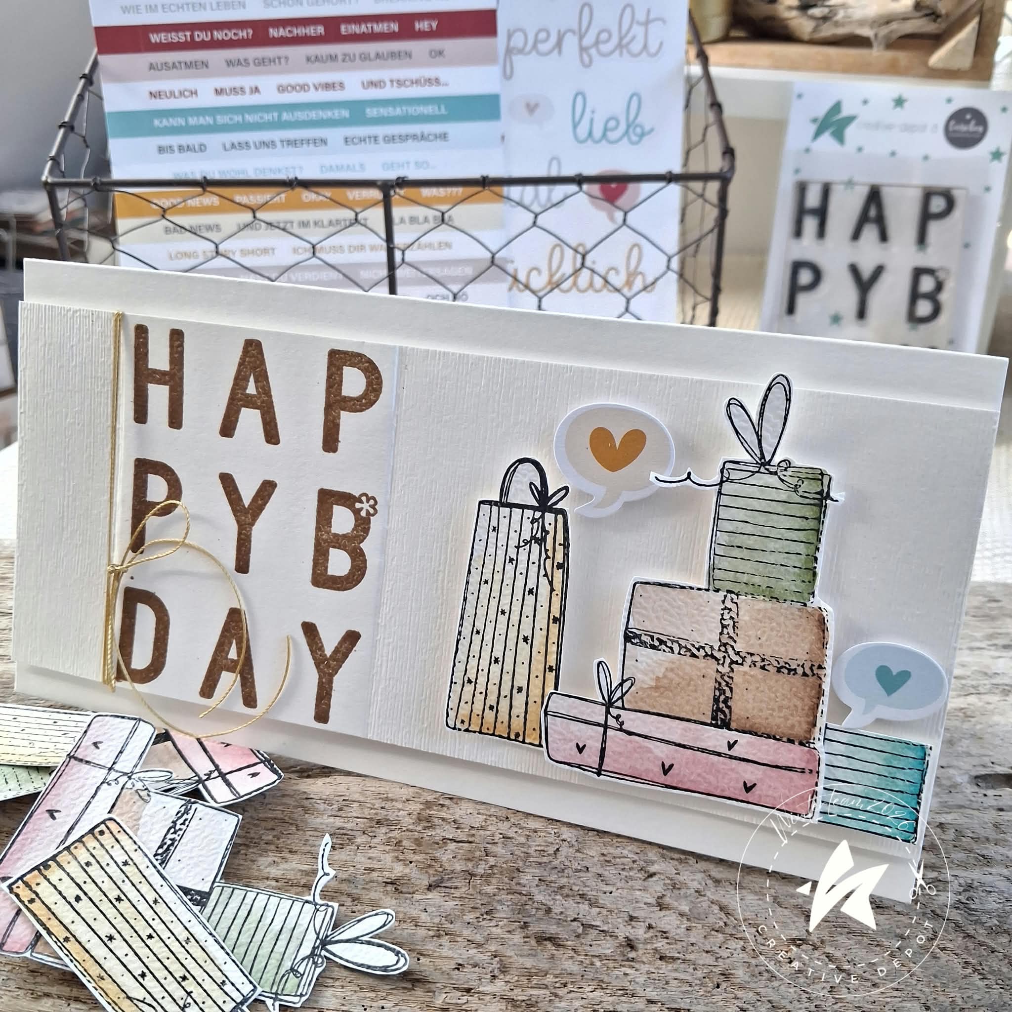 Stempelset - Carolas Layerspaß - Happy Bday - Hintergrund