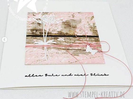Designpapier - Vintage Holz Rosa