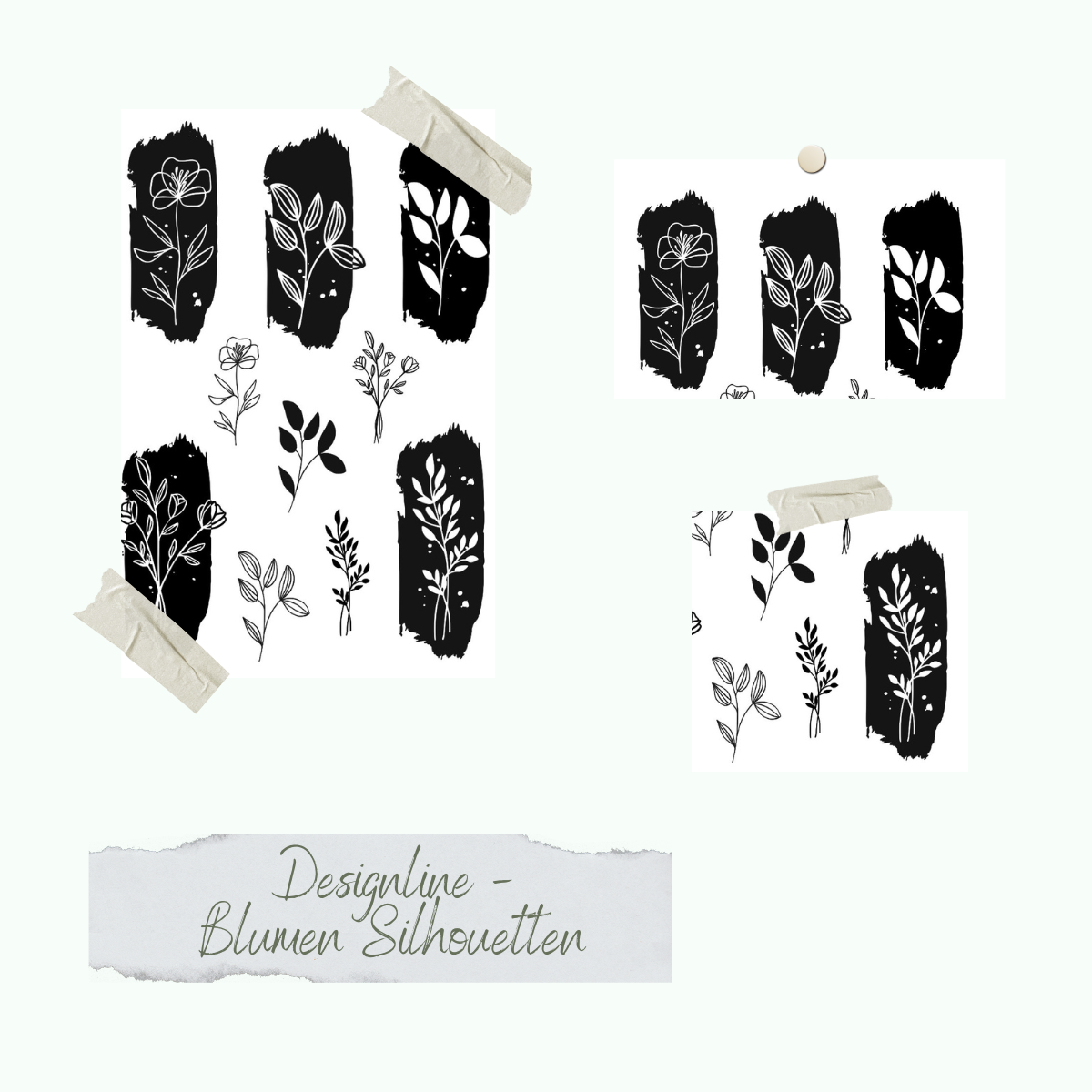 Stamp set - Designline - Blumen Silhouetten