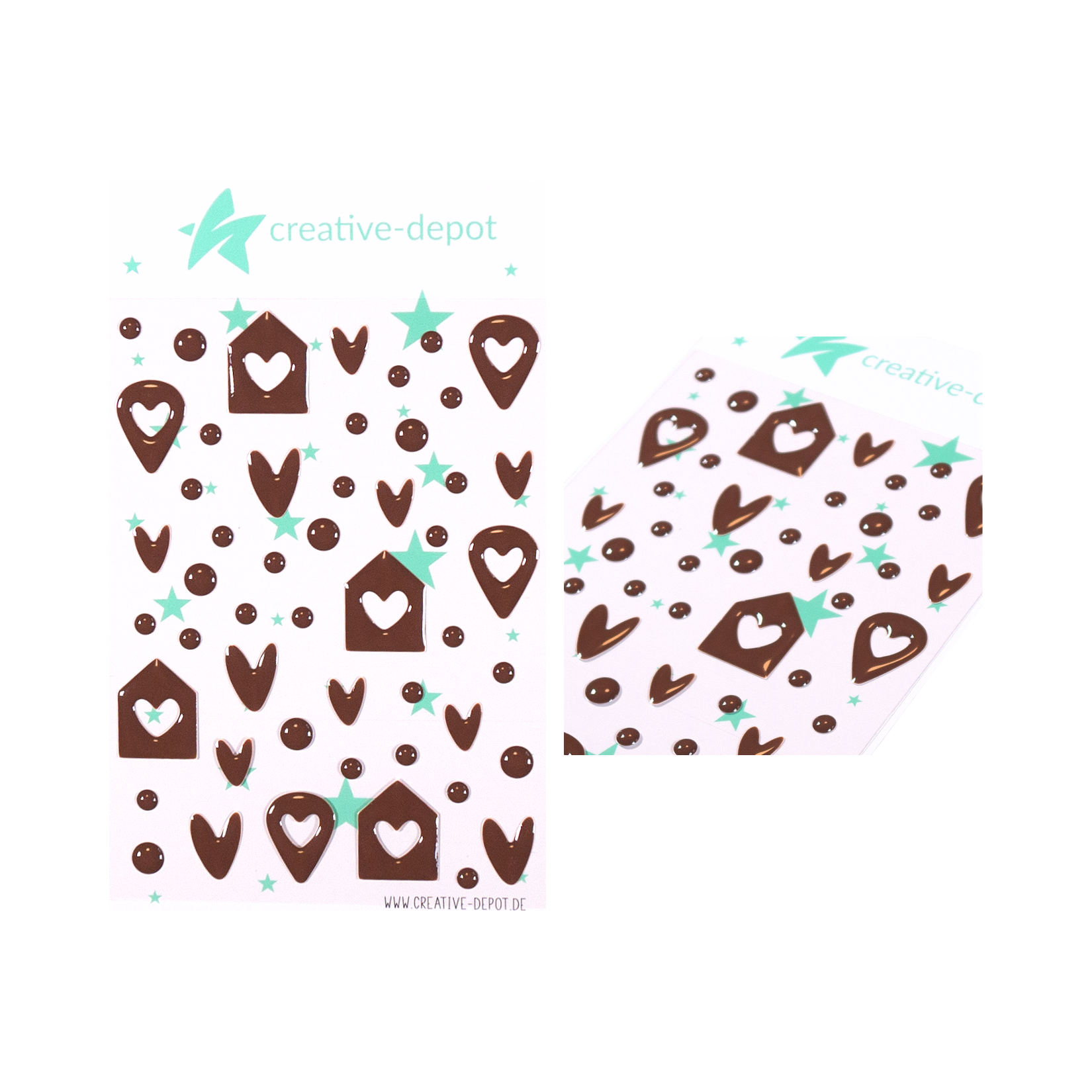 Enamel Dots - Häuschen Mix - Schokolade
