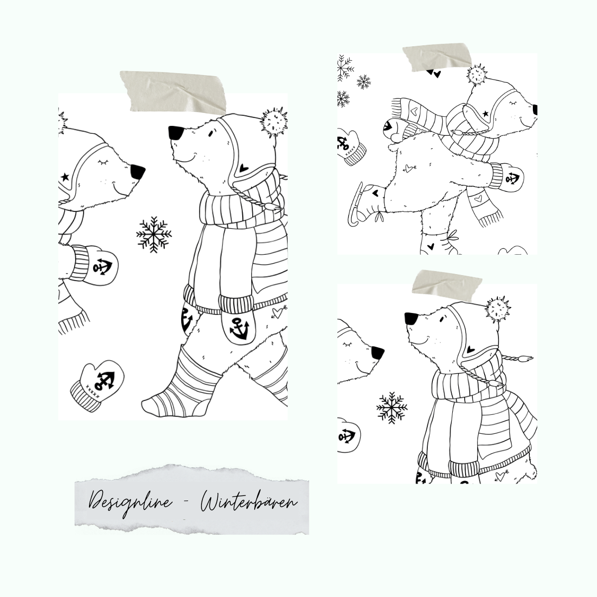 Stamp set - Designline - Winterbären