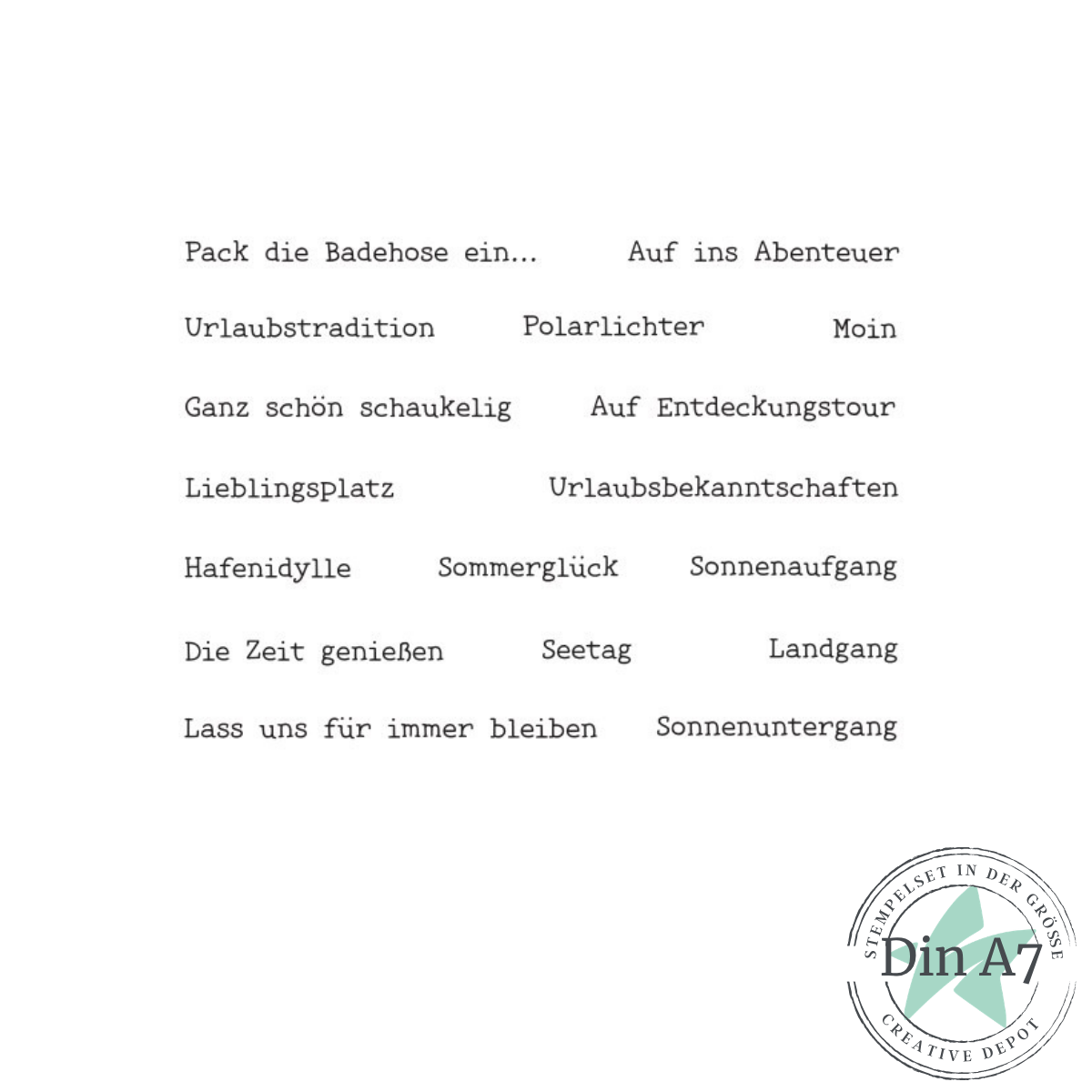 Stempelset - Goodie - Sommerwörter II