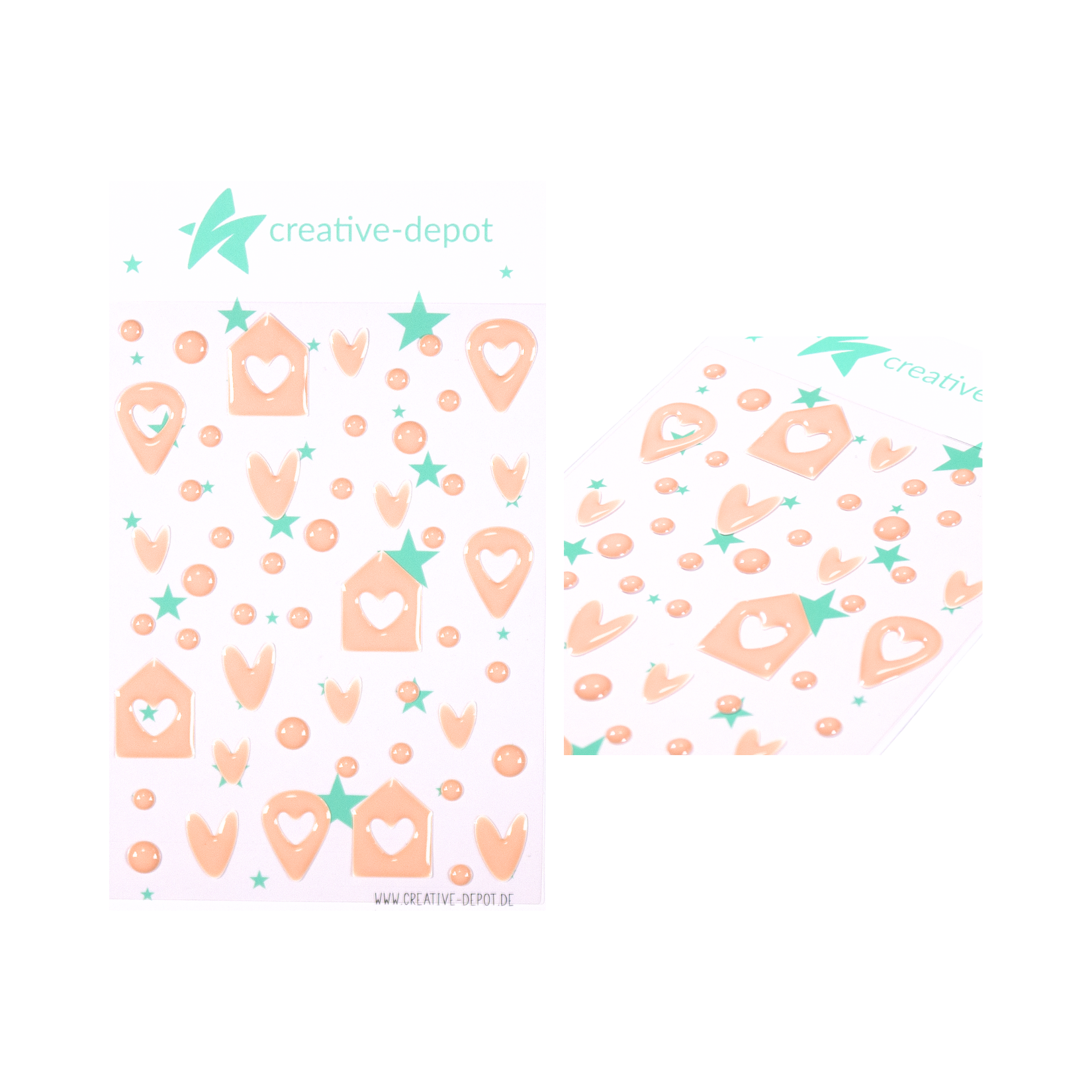Enamel Dots - Häuschen Mix - Apricot