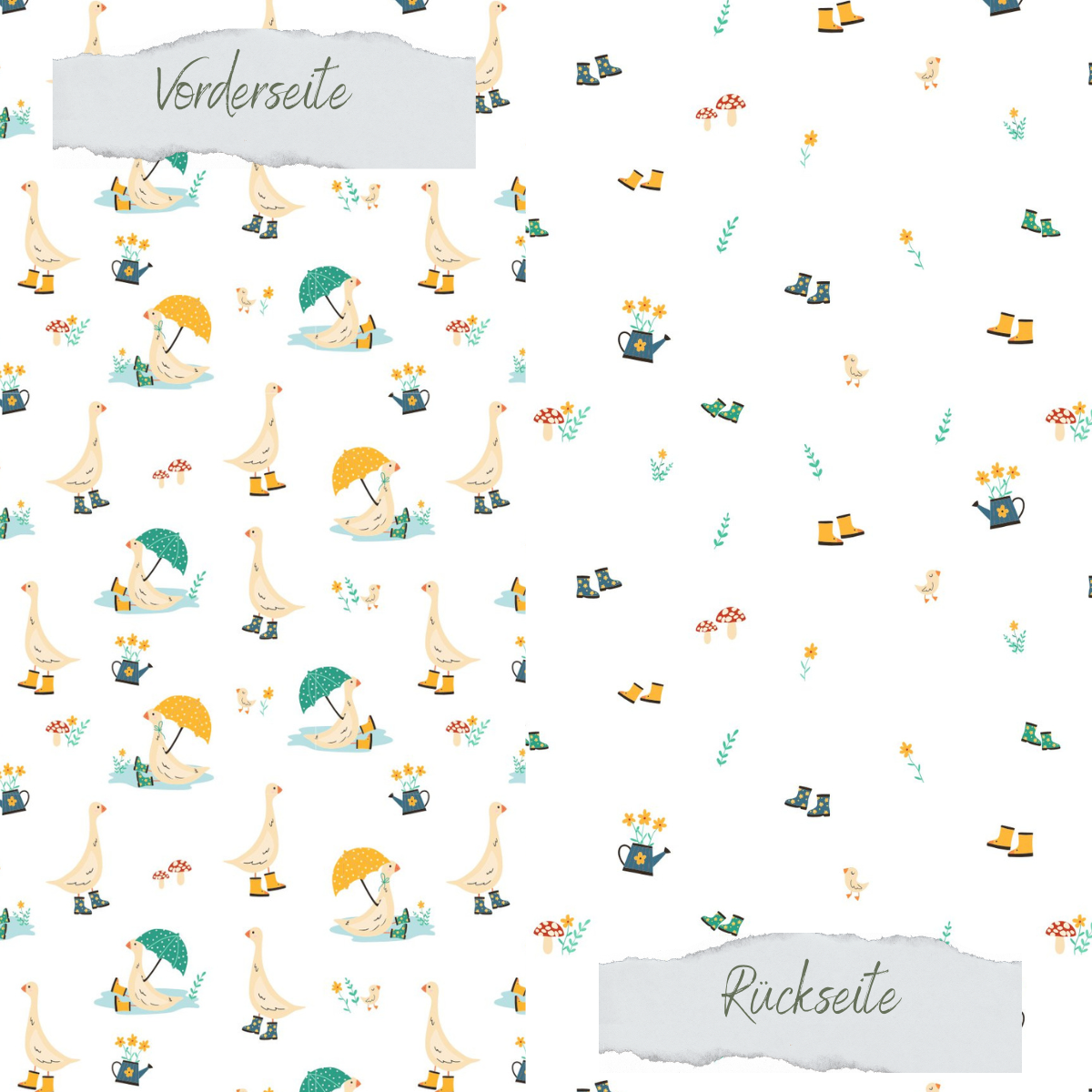 Designer paper – Autumn geese – Printed on both sides
