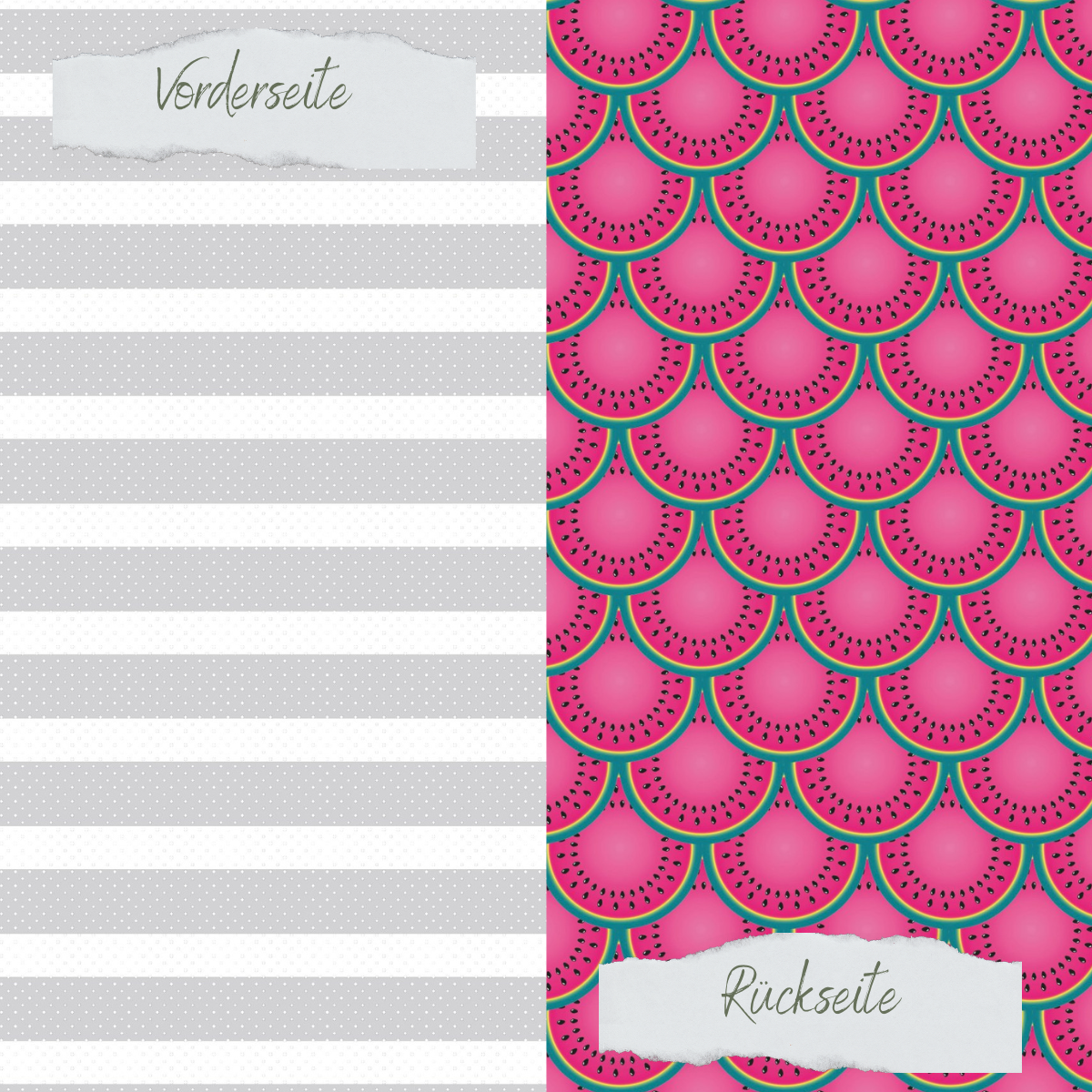 Papier design - Scrapliebe - Sweet Summer - Rayures et pois - Imprimé recto-verso