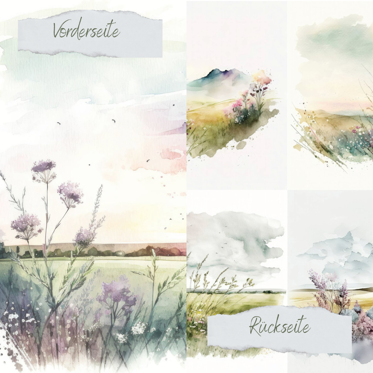 CD-DP-902 Papel de diseño - Wiesentraum - Impreso por ambas caras