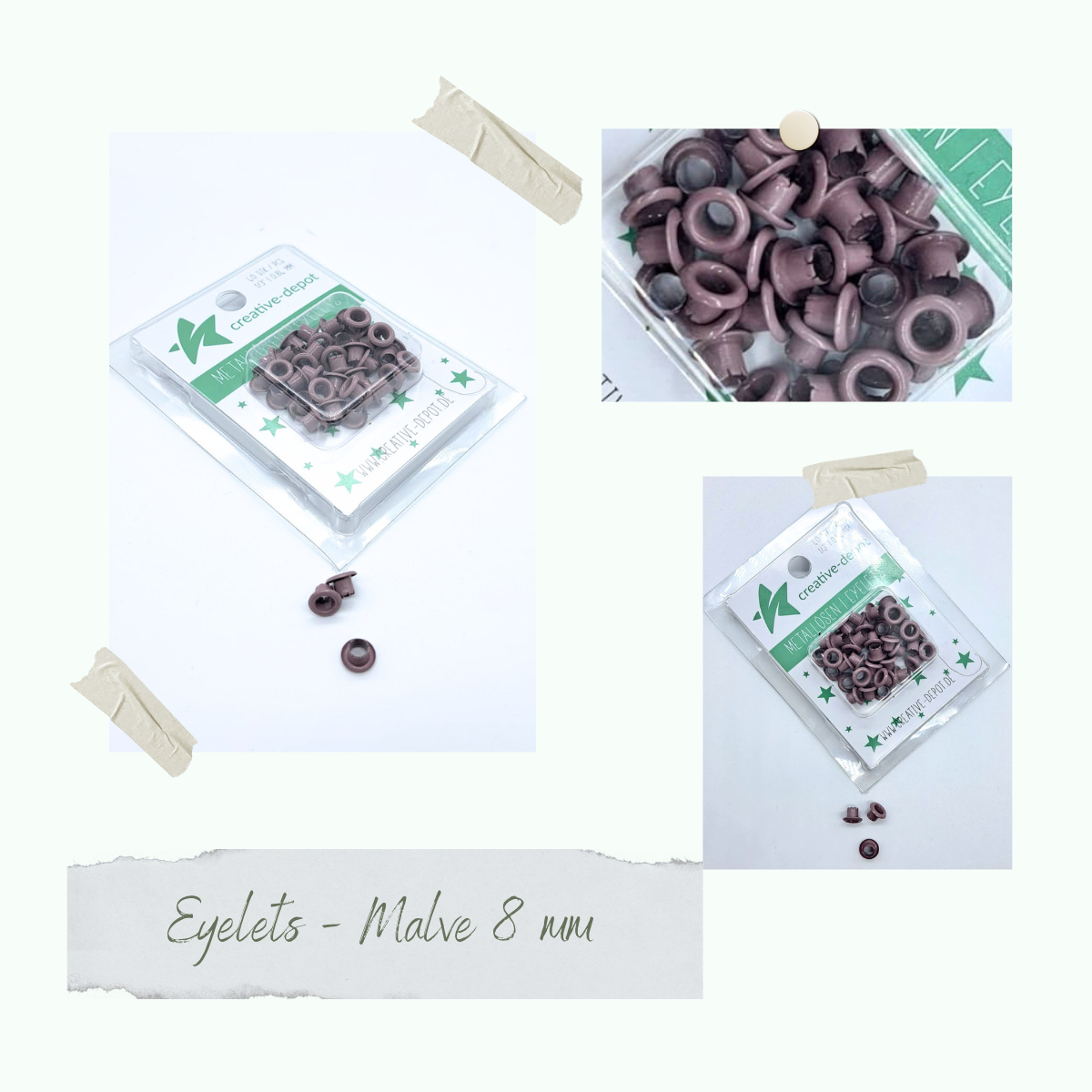 Eyelets - Malve - 8mm