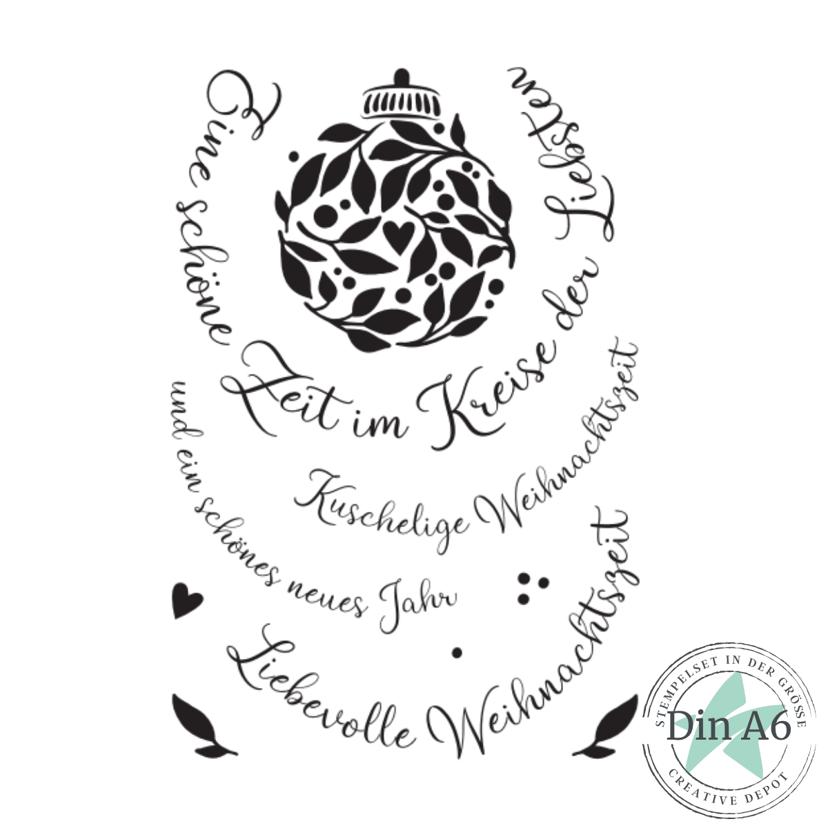 Stempelset - Christbaumkugel-Wünsche