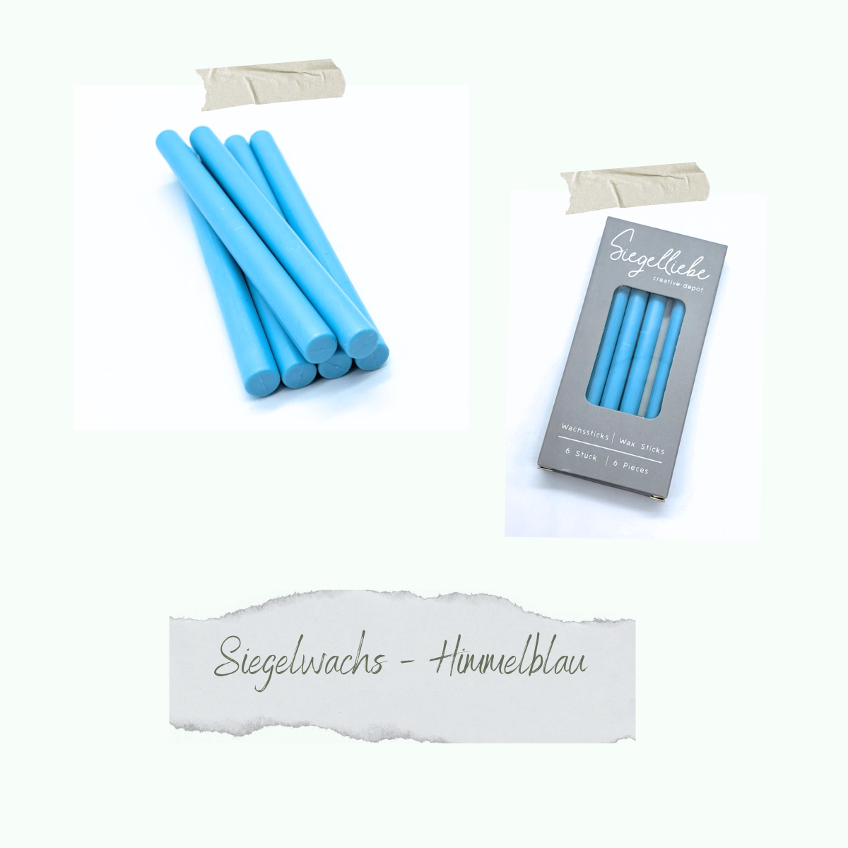 CD-SW-049 Barritas de cera - Himmelblau - Siegelliebe