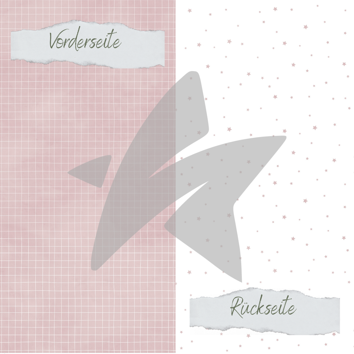 CD-BP-009-Basic-Blush-Doodle-Gitter-Sternchen Designpapier - Basic - Blush - Doodle Gitter + Sternchen - Doppelseitig bedruckt