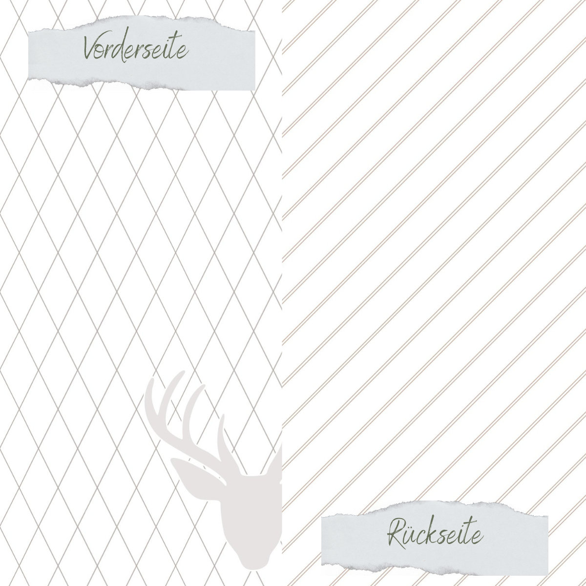 Designpapier - Scrapliebe - Dezembertagebuch - Doppelstreifen - Latte - Doppelseitig bedruckt