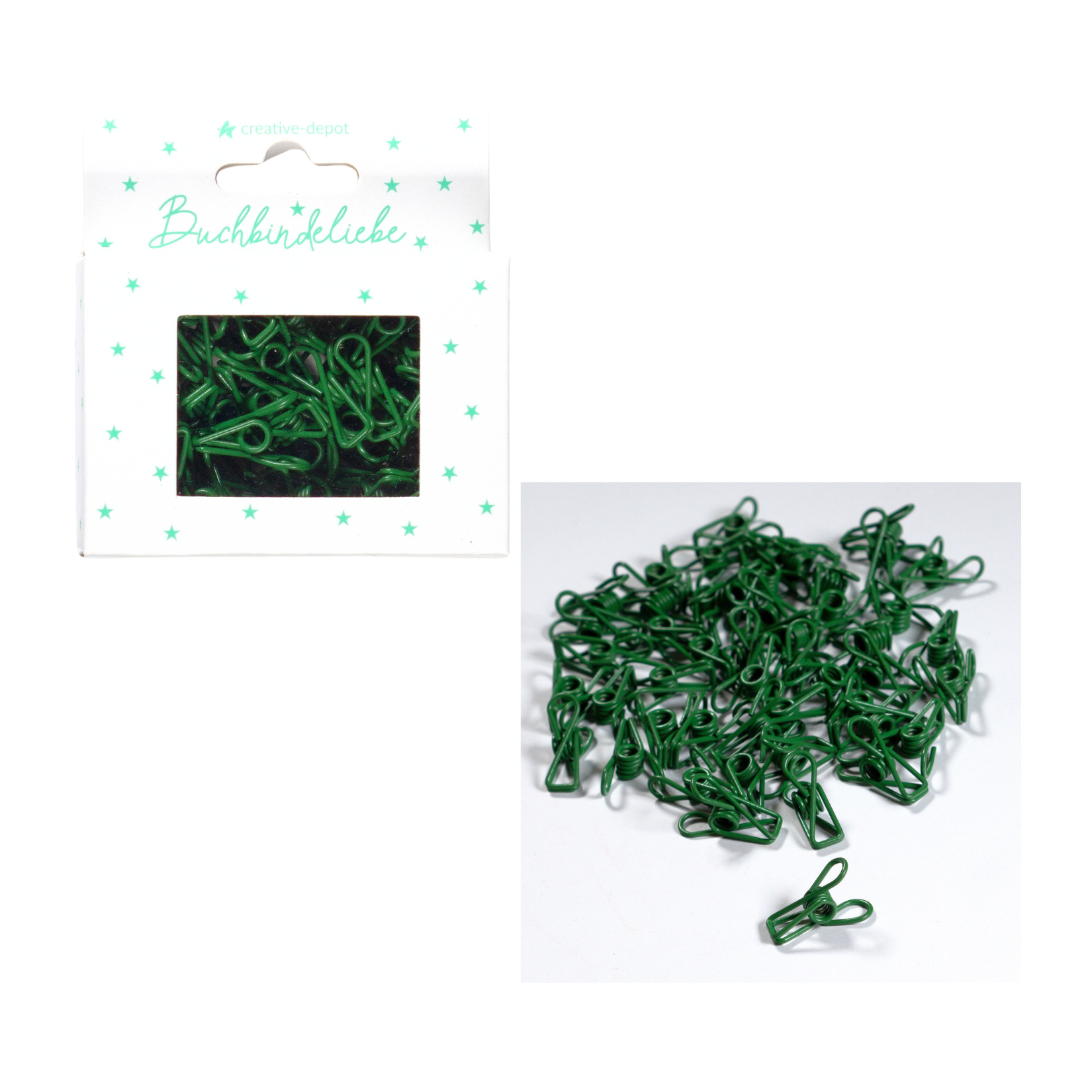 Mini Fish Clip - Olive - Matt - 50 Stück