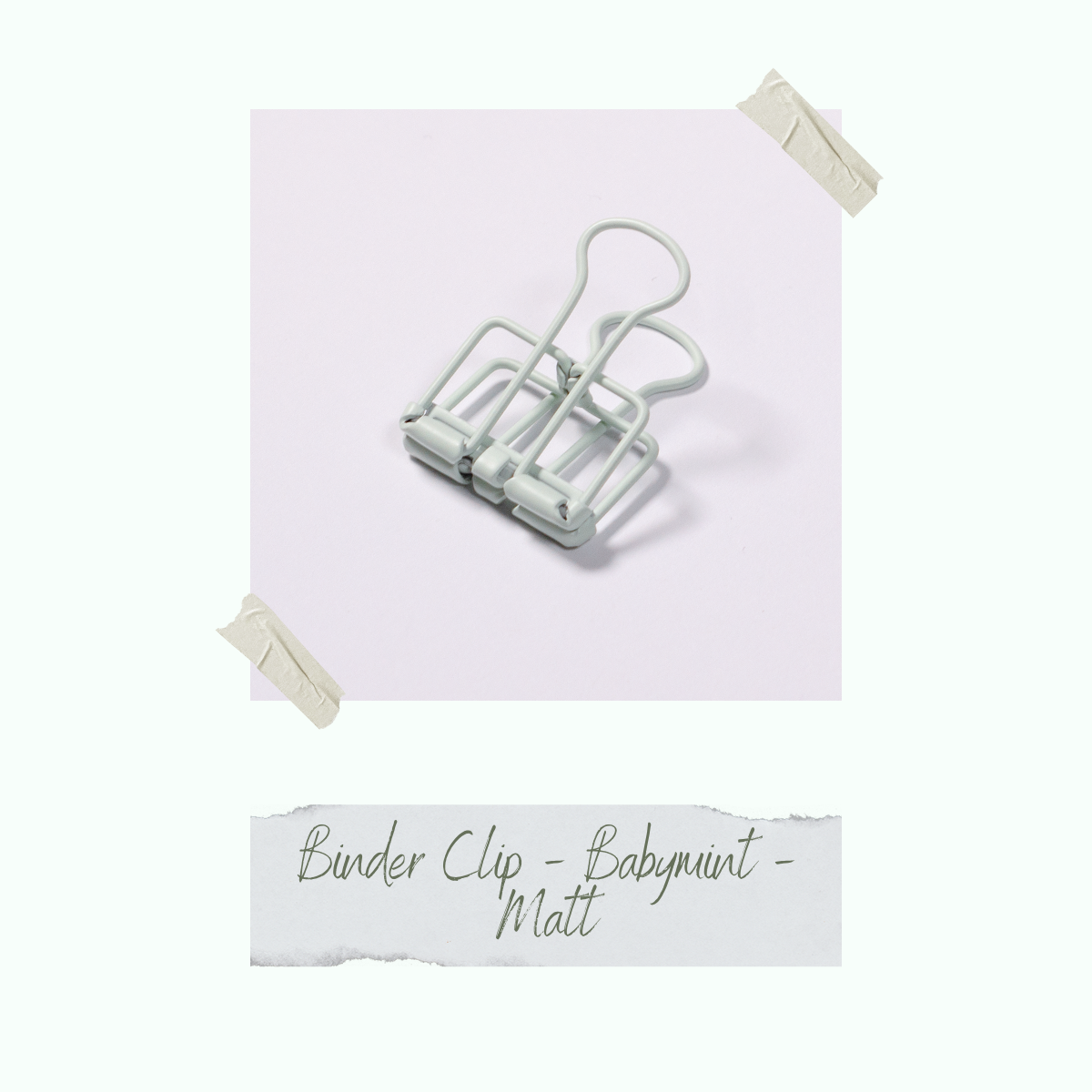 Binder Clip - Babymint - Matt - 2,0 x 4,0 cm