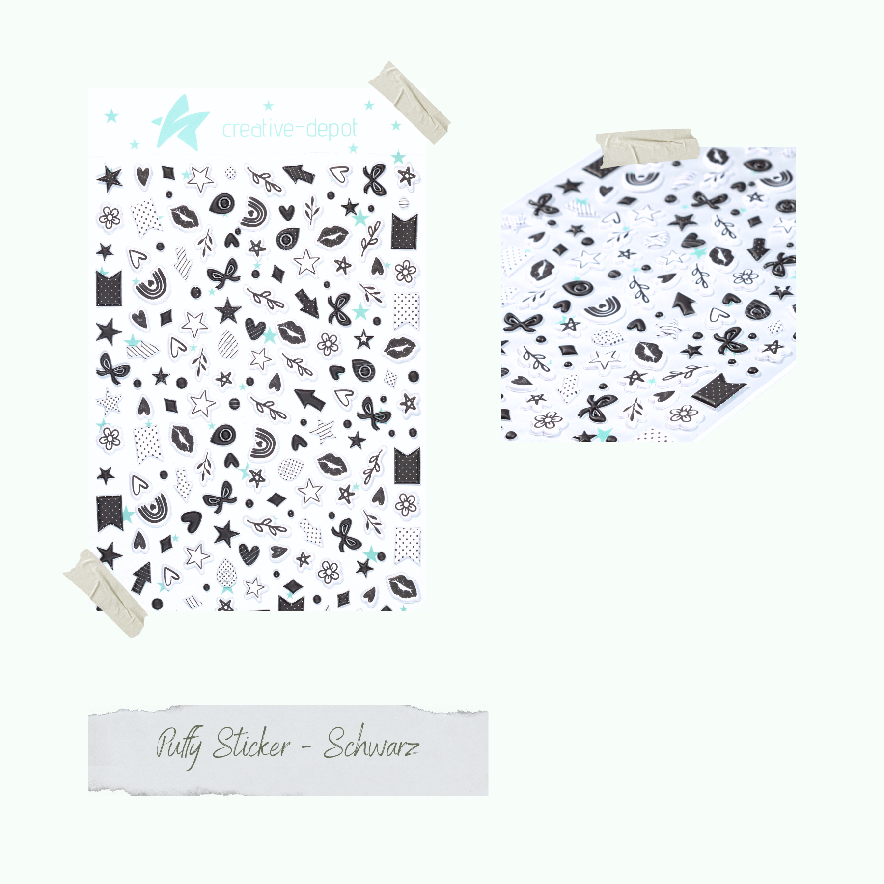 Puffy Sticker - Schwarz  Puffy Sticker - Schwarz