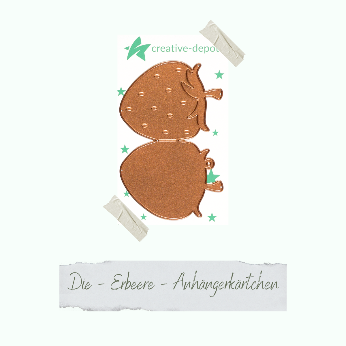 Die - Erdbeere - Anhängerkärtchen