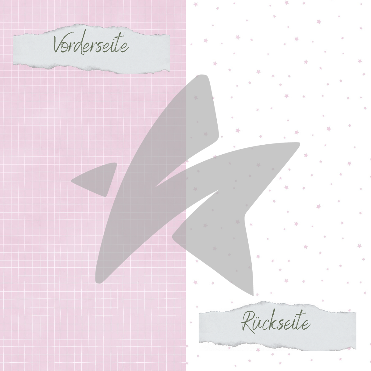 CD-BP-075 Papel de diseño - Basic - Pastell Flieder - Doodle Gitter + Sternchen - Impreso por las dos caras