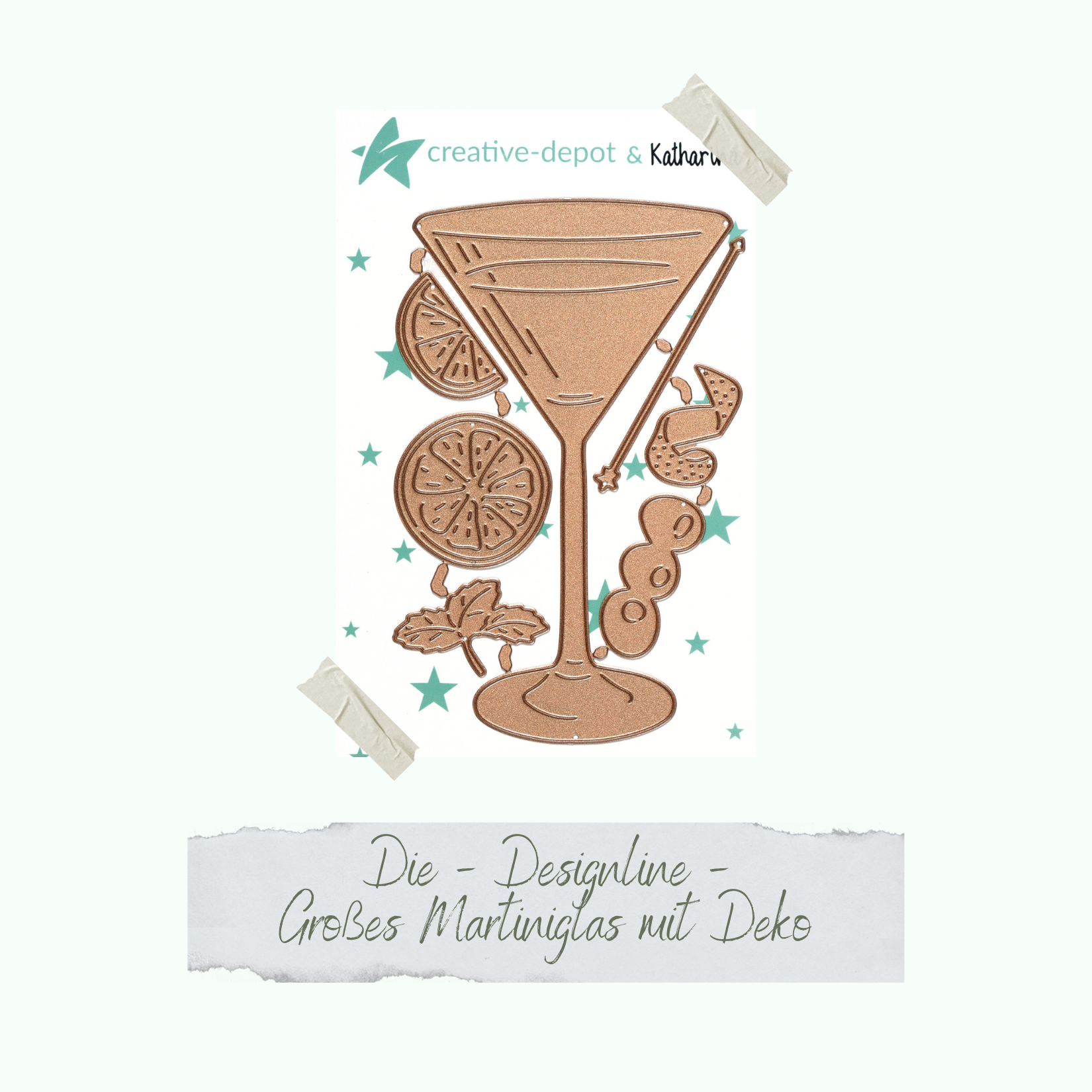 Die - Designline - Großes Martiniglas mit Deko