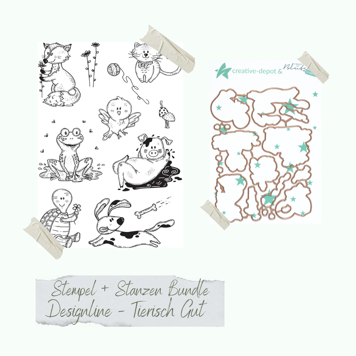 Bundle - Designline - Tierisch Gut - Stempelset & Stanzen