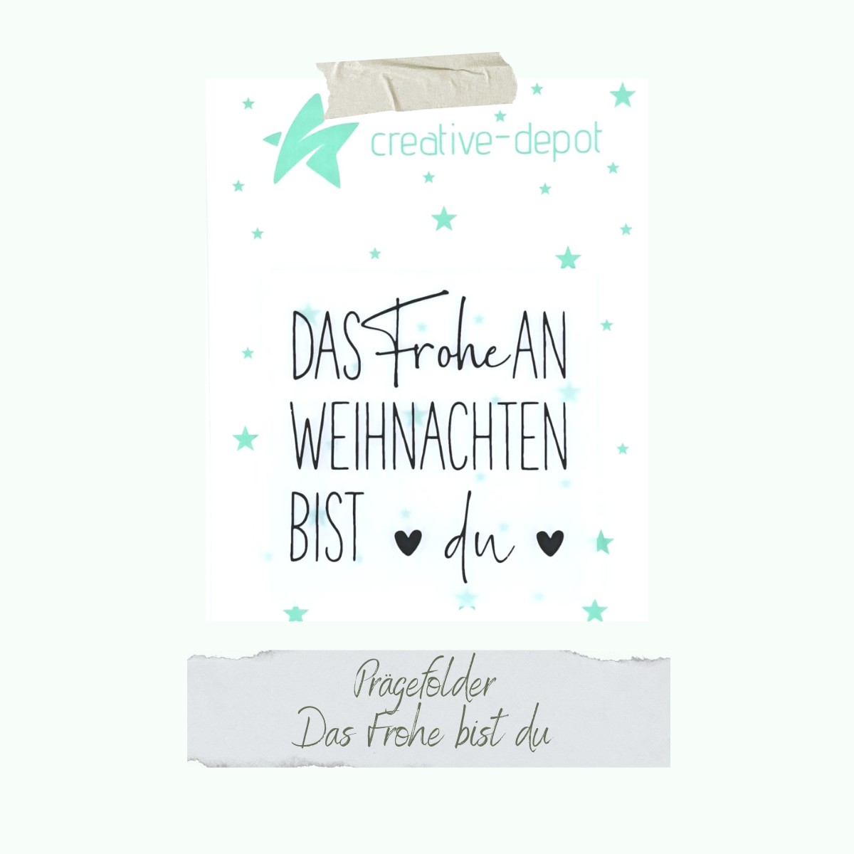 CD-PF-027-Das-Frohe-bist-du Carpeta gofrado - Decir - Lo feliz eres tú - 8 x 8 cm