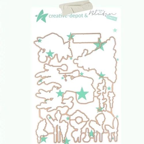 Die - Designline - Weihnachtselch - Outline