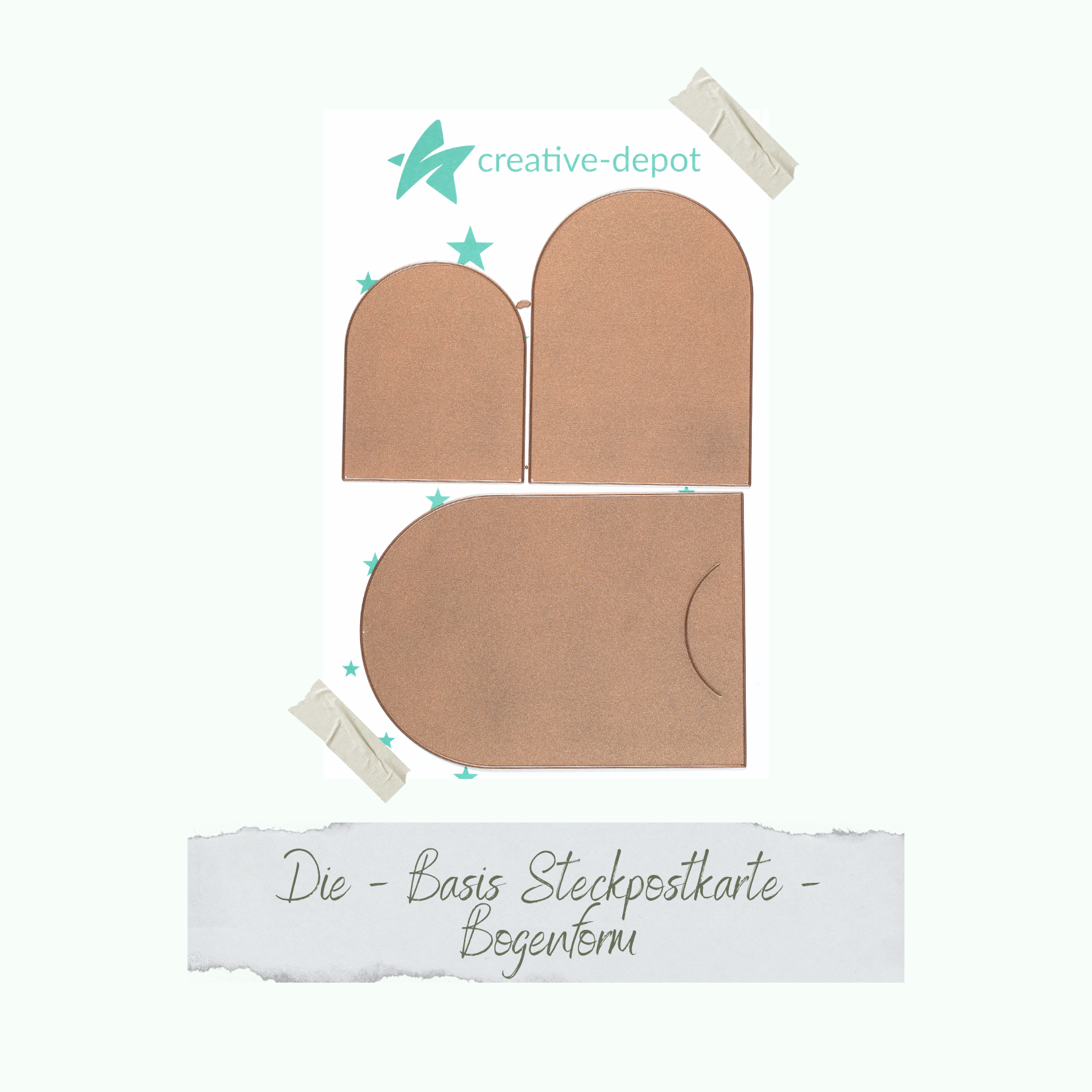 Die - Basic - Basis - Steckpostkarte - Bogenform