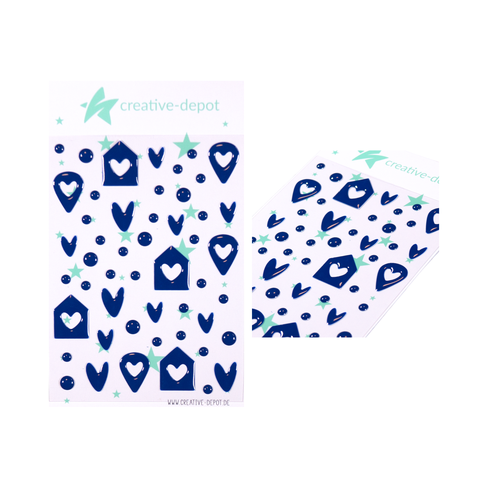 Enamel Dots - Häuschen Mix - Marineblau