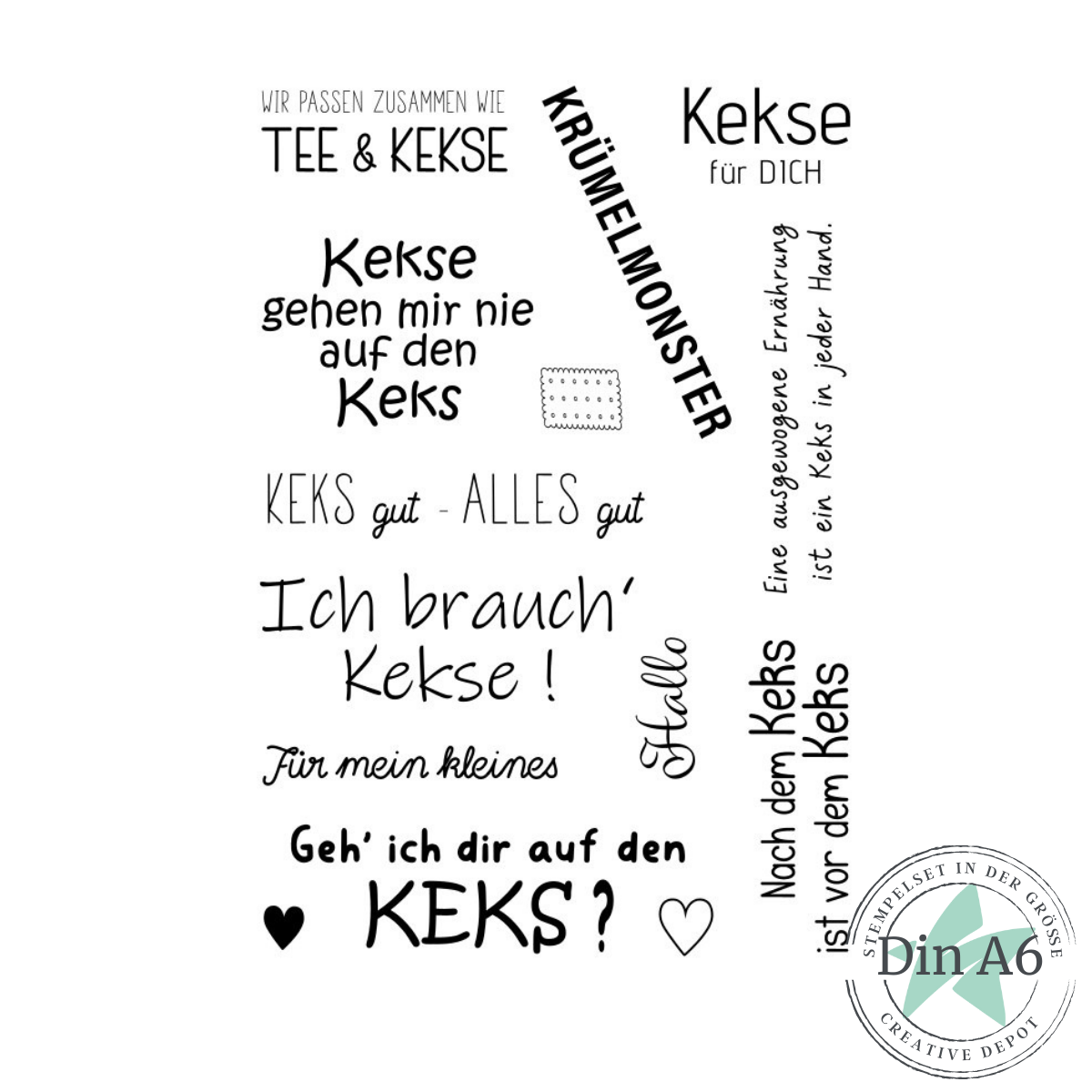 Stempelset - Lustige Kekskarte