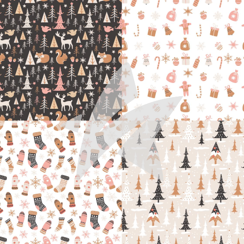 DP-513-Designline-Bunter-Weihnachtsmix Designpapier - Designline - Mezcla de colores navideños