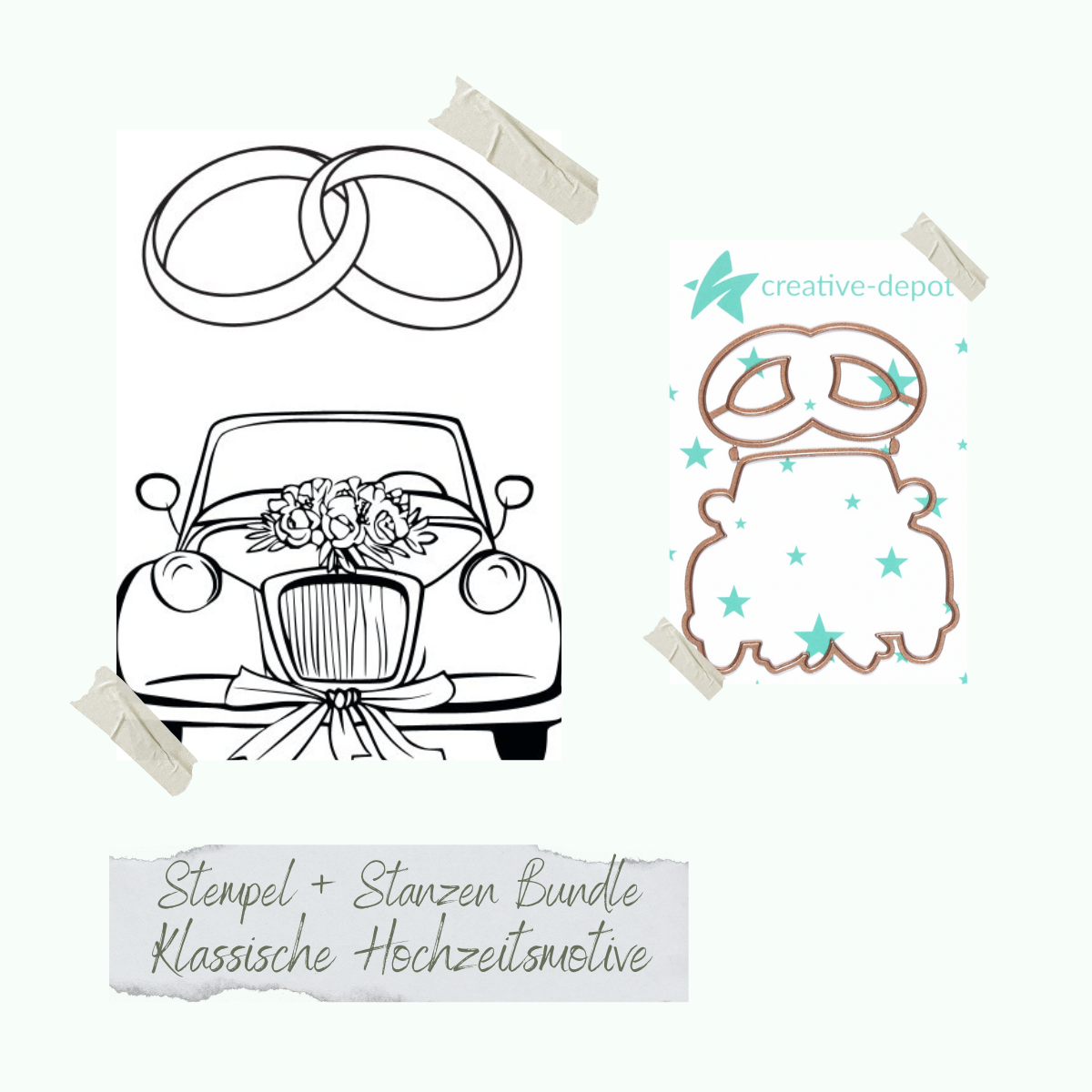 Bundle - Klassische Hochzeitsmotive - Stempelset & Stanzen