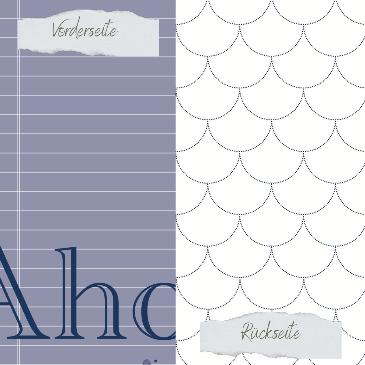 Designpapier - Designline - Scrapliebe - Ahoi - Splatter blau - Doppelseitig bedruckt
