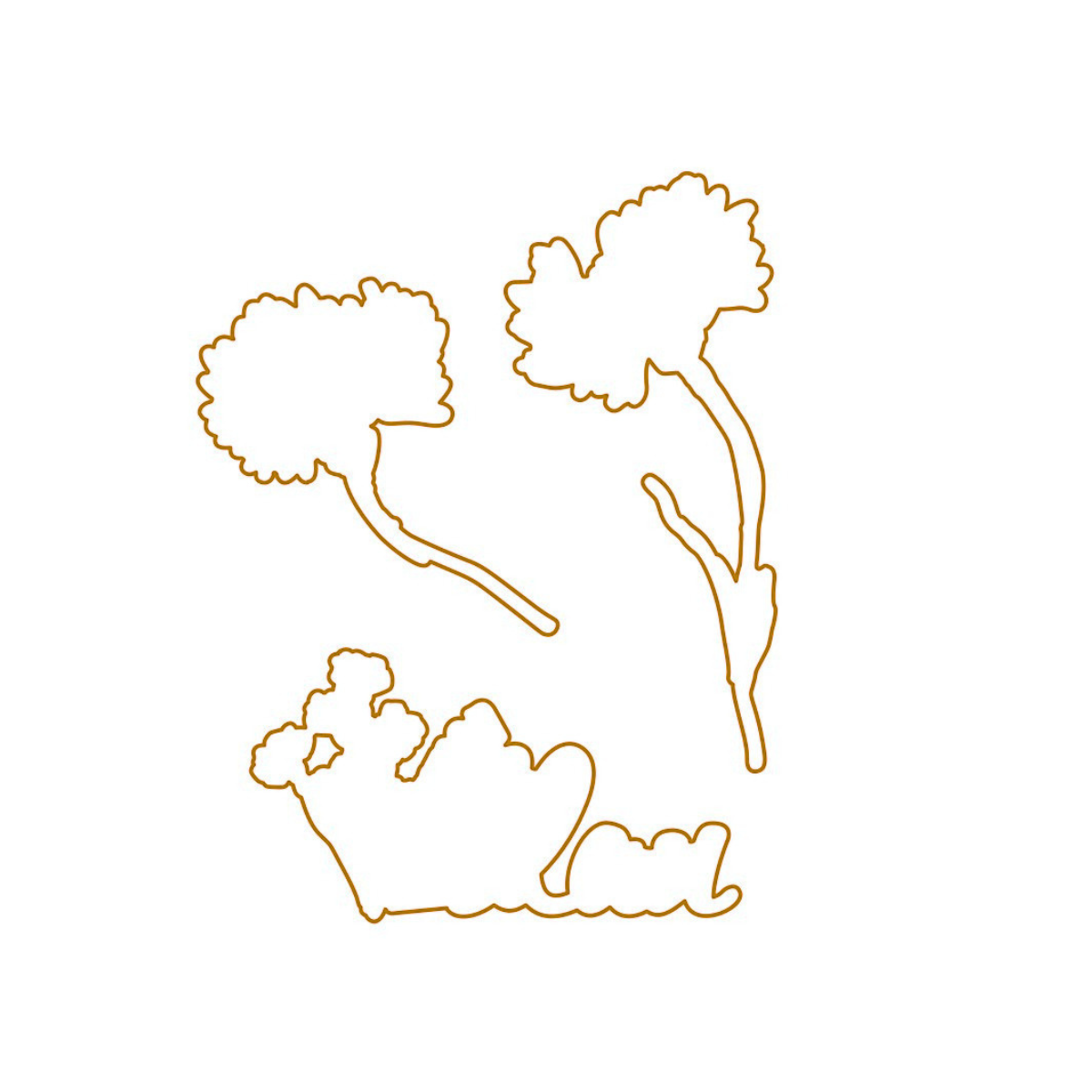 Die - Kornblumen - Outline