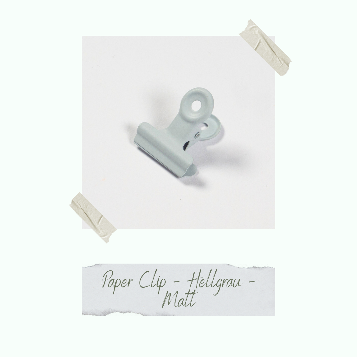 CD-ZB-104_Paper-Clip-Hellgrau-Matt Paper Clip - Hellgrau - 2,5 x 2,2 cm
