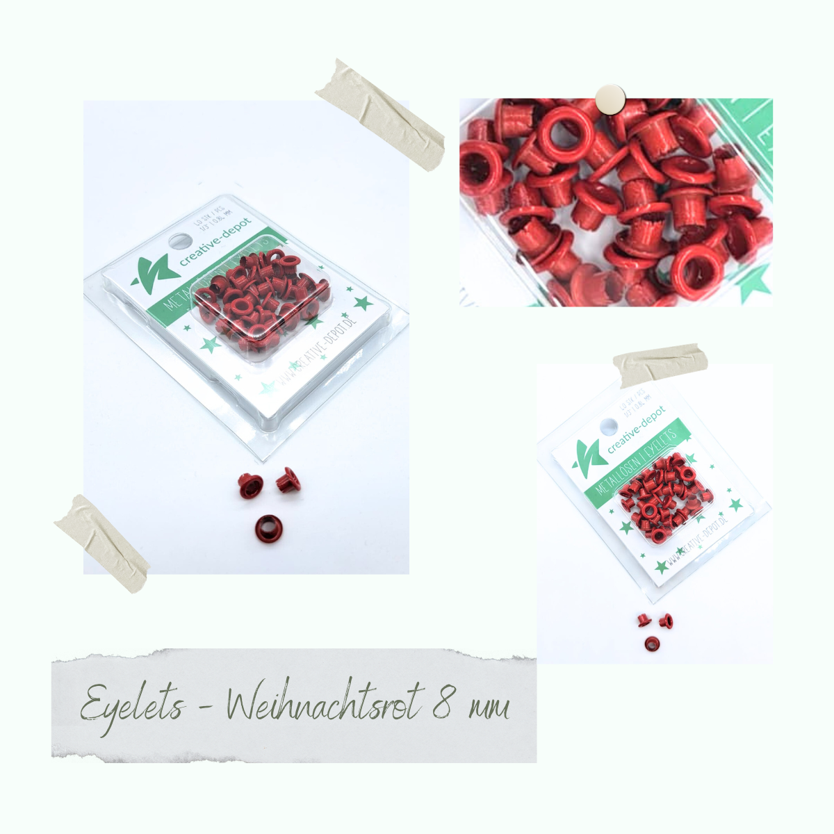 Eyelets - Weihnachtsrot - 8mm