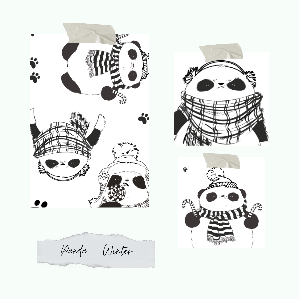 Stamp set - Panda - Winter