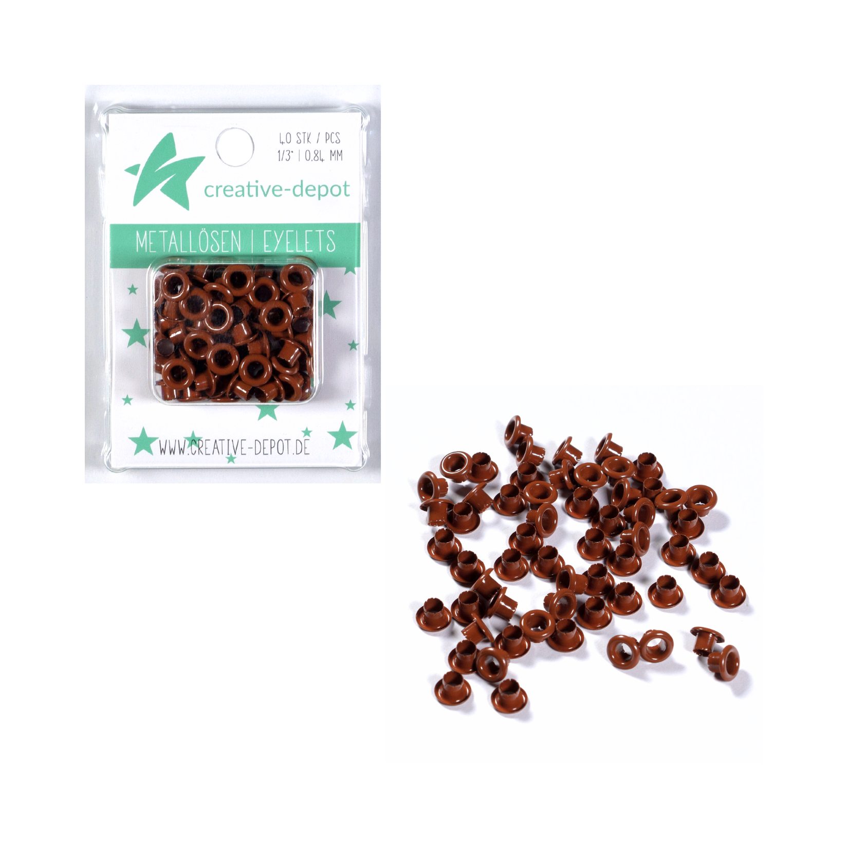 Eyelets - Schokolade - 8 mm