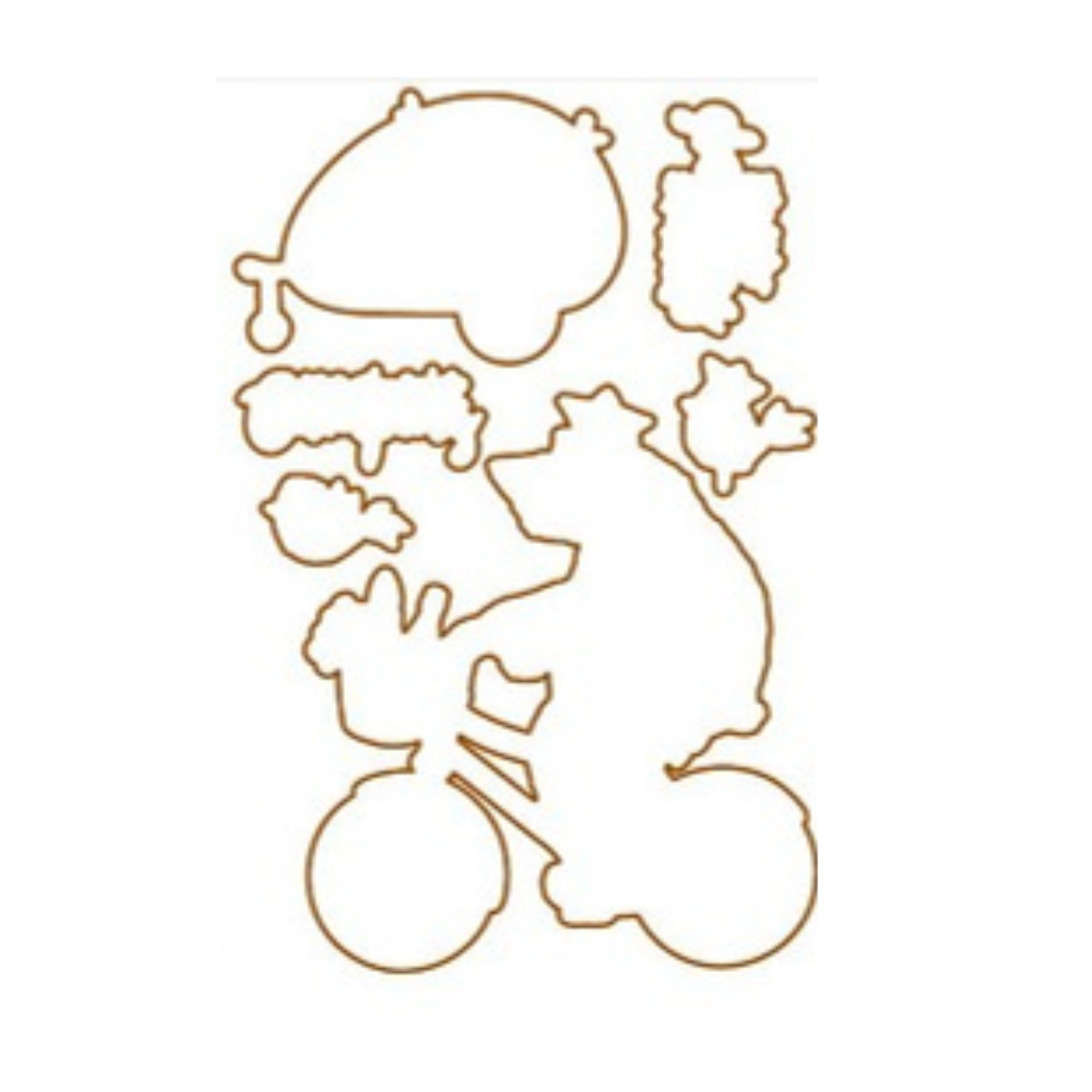 Die - Camping-Bär - Outline