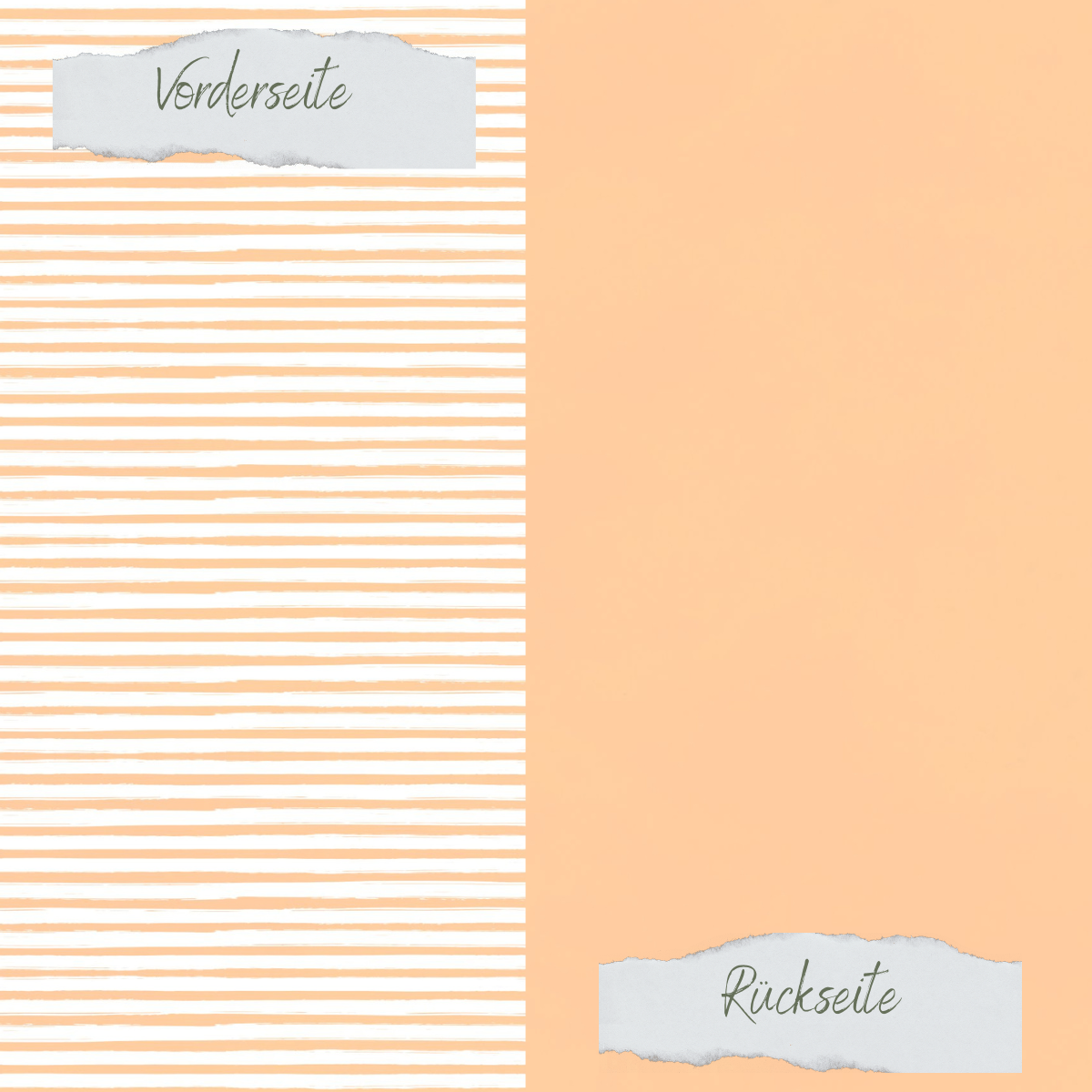 Papel de diseño - Basic - Aprikosenmousse - Streifen + Uni - Doppelseitig bedruckt Papel de diseño - Basic - Aprikosenmousse - Streifen + Uni - Doppelseitig bedruckt