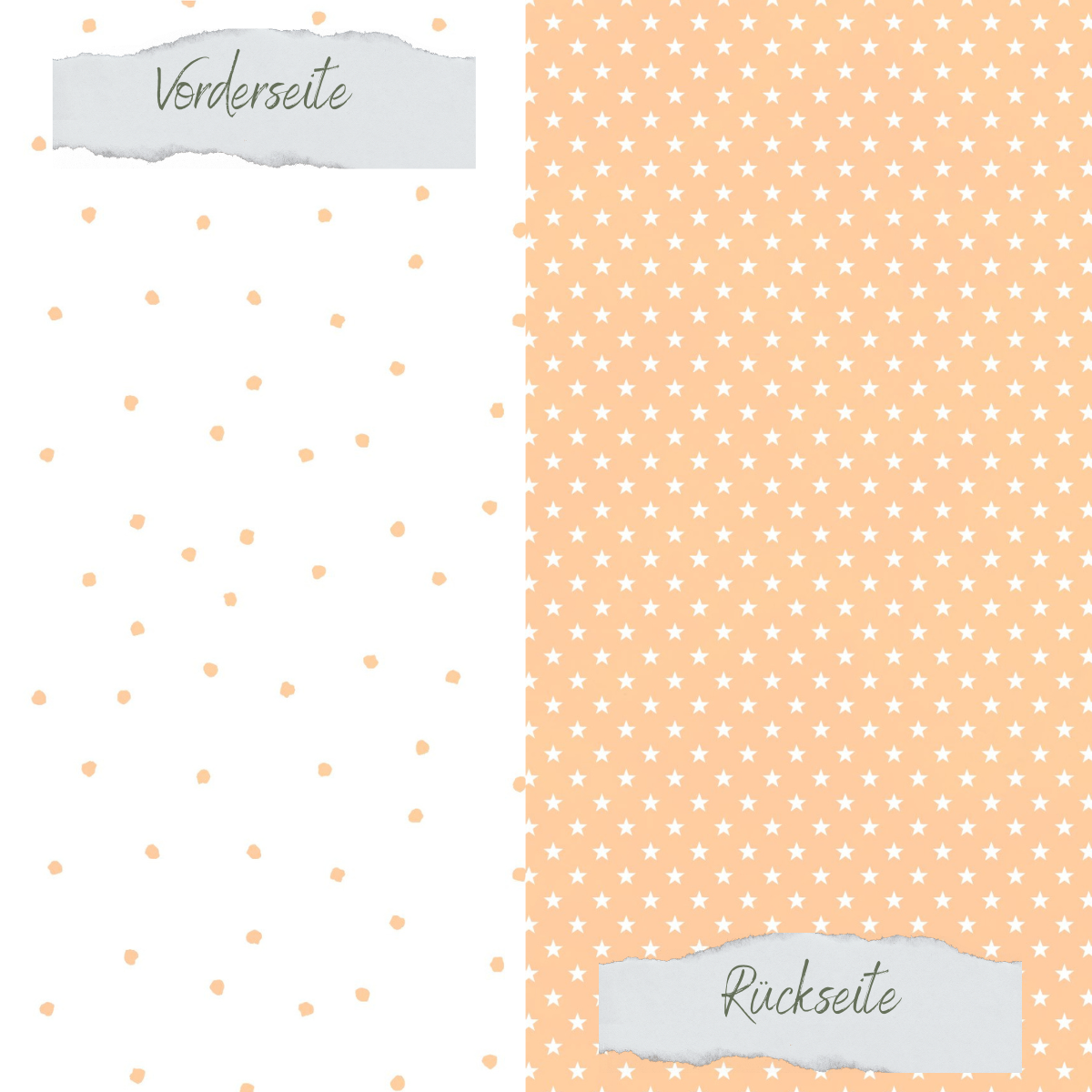 Papel de diseño - Basic - Aprikosenmousse - Tupfen + Sternchen - Doppelseitig bedruckt Papel de diseño - Basic - Aprikosenmousse - Tupfen + Sternchen - Doppelseitig bedruckt