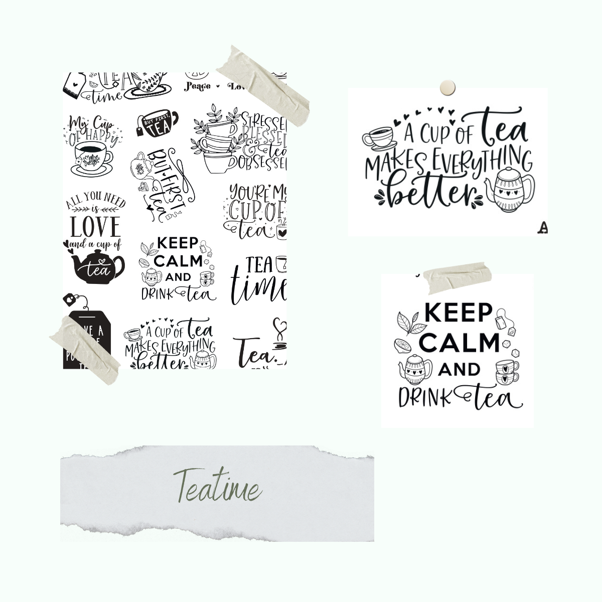 CD-Stt-1106-Teatime Set de Sello - Teatime