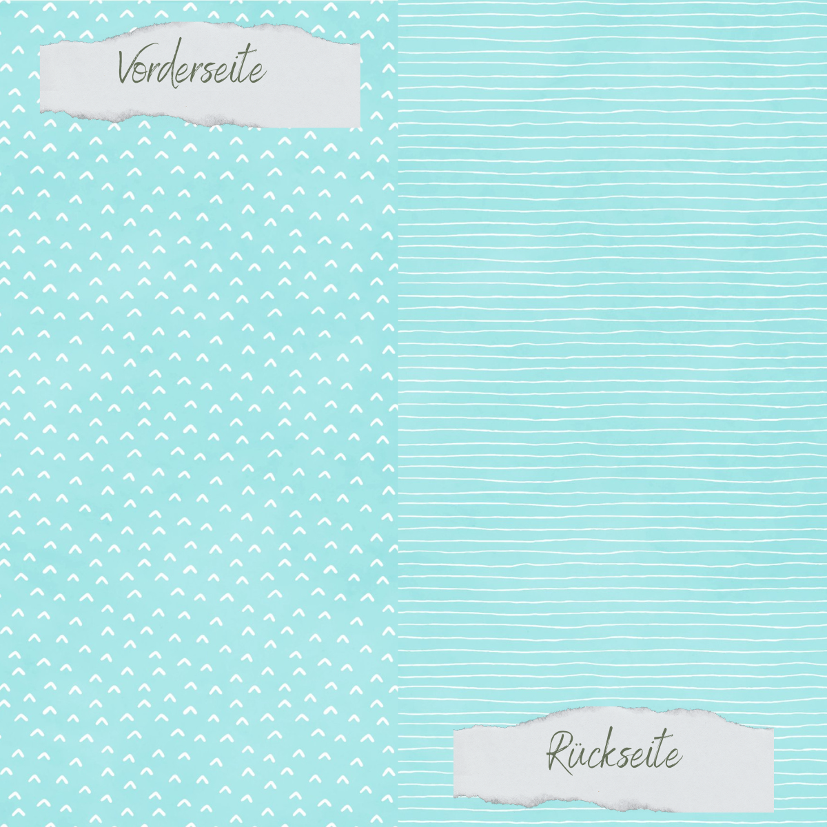 Papel de diseño - Basic - Meermint - Doodle Dächer + Streifen - Doppelseitig bedruckt  Papel de diseño - Basic - Meermint - Doodle Dächer + Streifen - Doppelseitig bedruckt