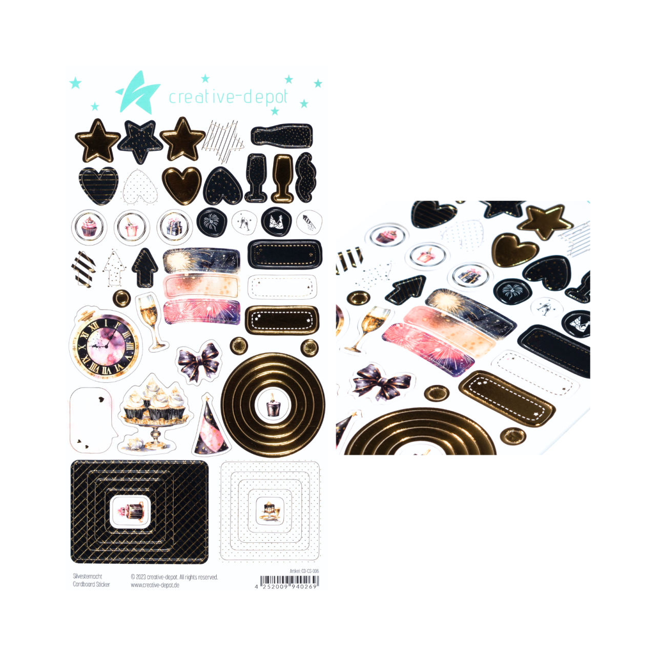 Cardboard Sticker - New Year's Eve