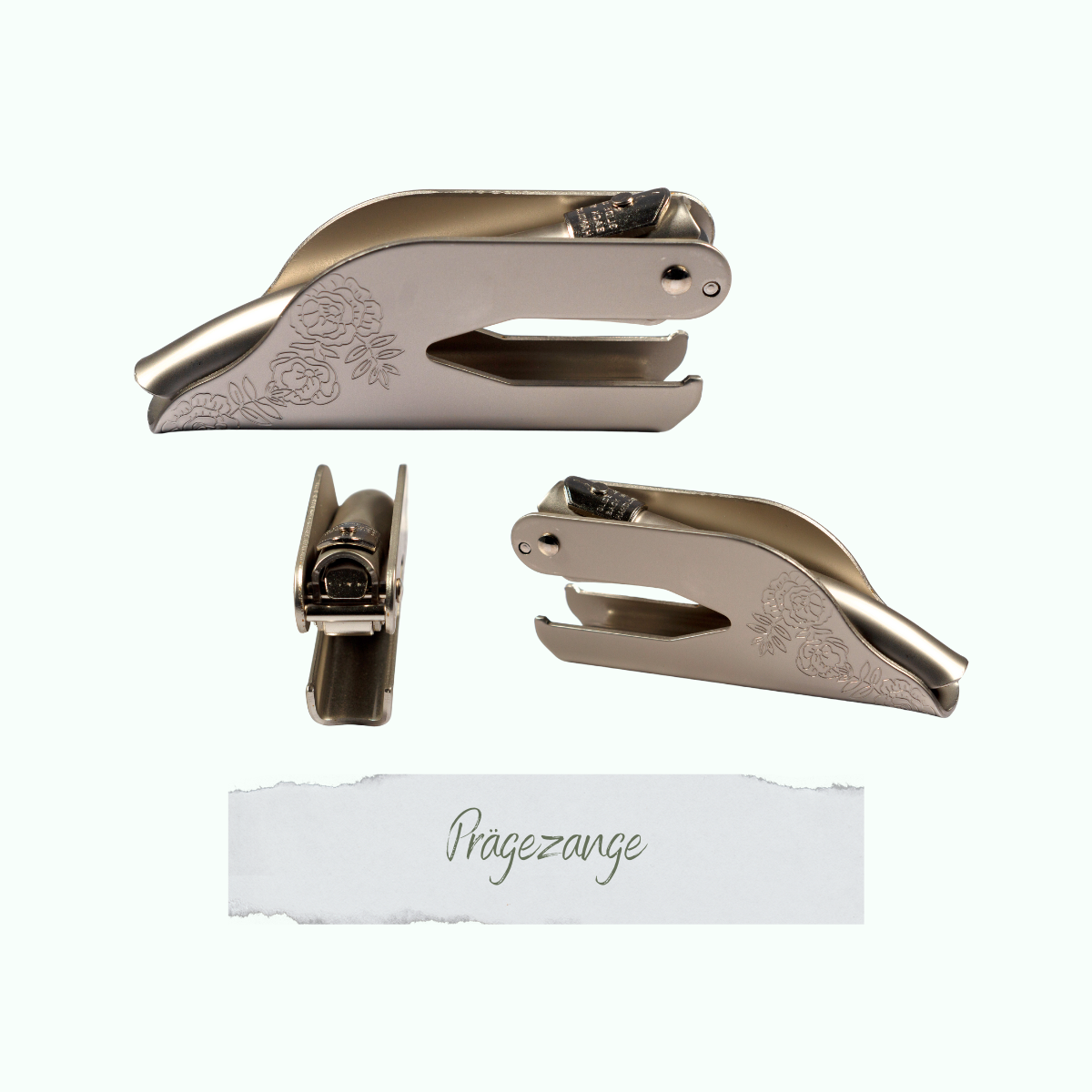 Shiny® Prägepresse - Prägezange Lasergrav. Druckplatten - 40 Mm - Bis 160g /m²