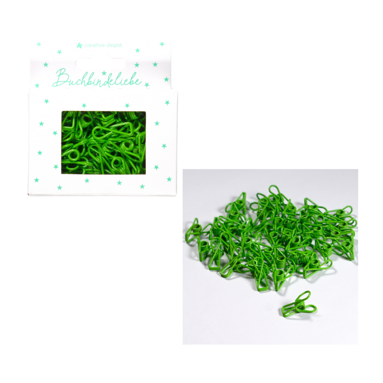 Mini Clip - Apple green - Matt - 20 pieces